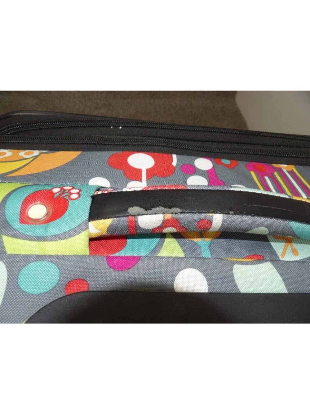 Lily Bloom Floral Spinner Carry-On Luggage Suitcase Expandable Travel Bag 25x16 - Picture 7 of 11